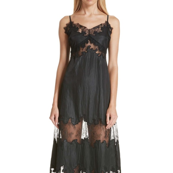 Robert Rodriguez Dresses & Skirts - ROBERT RODRIGUEZ Black Lace Midi Slipdress NWT 4
